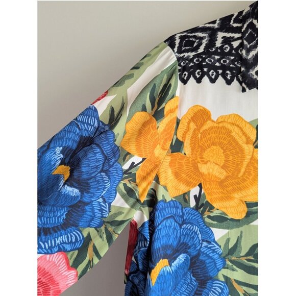 Rachel Zoe Floral boho button down blouse - Picture 5 of 12